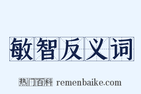 敏智反义词是什么意思的图片